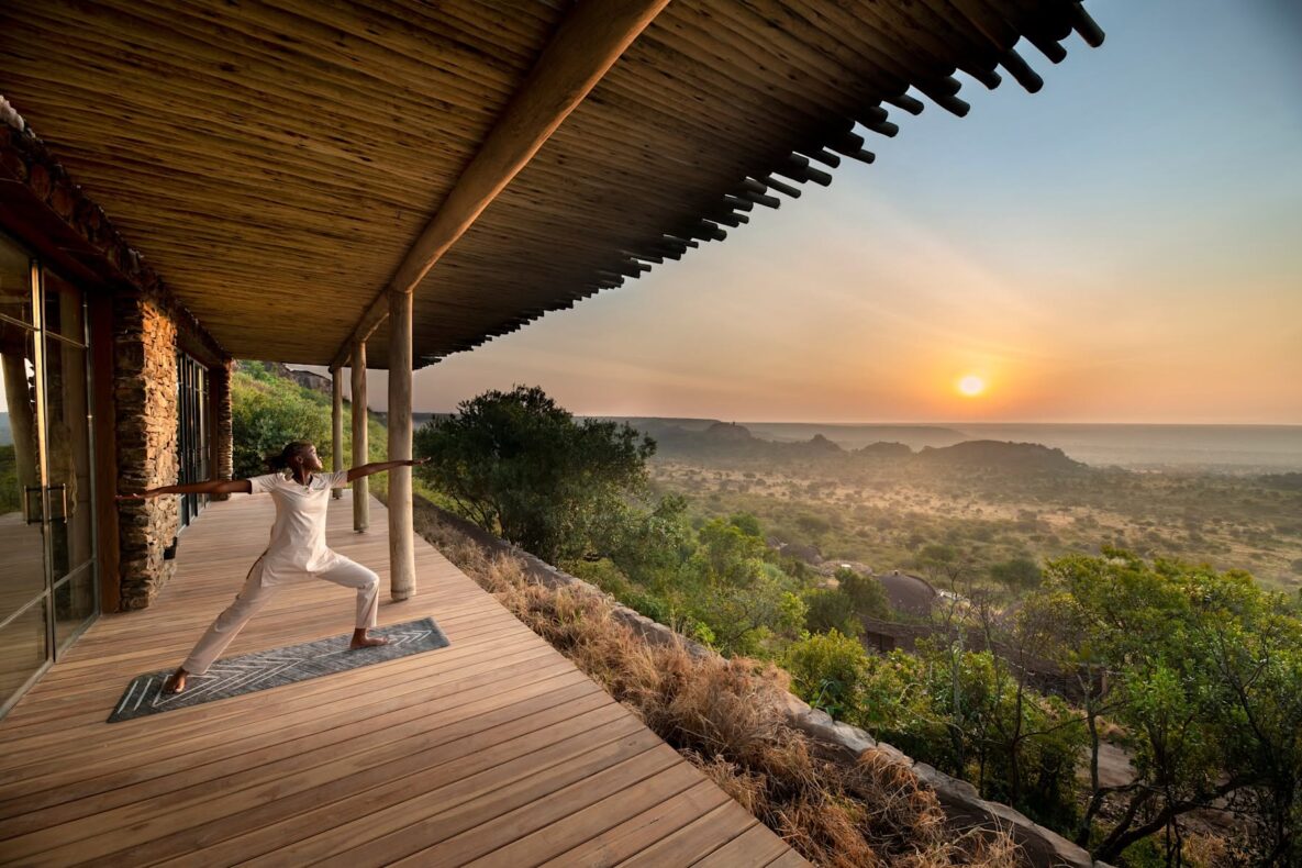 &Beyond Suyian Lodge,Kenia,yoga met uitzicht